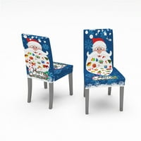 Fnochy Clearance Božićni ukras Tisak Sve uključene elastične stolice za ručavanje i poklopac stola