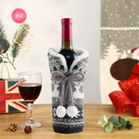 Dekoracija za vino boce boce boce boce na poklopci svečani santa claus snjegović dizajn za šareni odmor