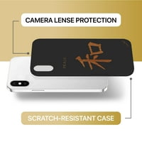 Drvena futrola za iPhone-XS-MA Mekani TPU silikonski poklopac Slim Fit Shootoff Otporni zaštitni poklopac