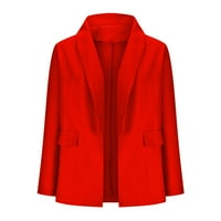 USMIXI WOMENS Cardigan ženska jakna za blejler Ležerne prilike plus veličine džep vrata odijela na vrhu