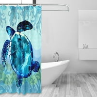 Sea kornjača za zavjese za tuširanje, S-90 *, dekor kupaonice