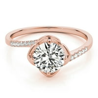 Mauli dragulji za angažman prstenovi za žene 0. Carat vjenčani angažman dijamantski prsten 4-prong14k