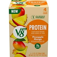 V + proteinski ananas mango aromatizirani proteinski piće 11. FL Oz, brojanje