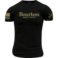 Grunt stil Bourbon čini bolju majicu - XL - crna