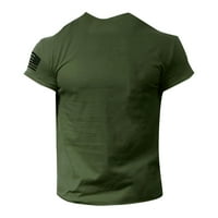 Muška majica Muška majica kratki rukav tiskani ljetni okrugli vrat Trend trend ležerne duksere zelena