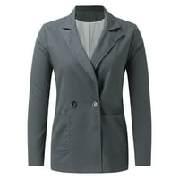 Labakihah zimski kaputi za žene ženske casual džepne kancelarije Blazer pukotina prednji kardigan jakna