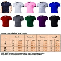 Glonme Muške spojene Casual Thirts Fashion Gym Polo majica Crew Crew Bluse Ljetni vrhovi bluza