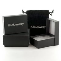 KooLjewelry 14K zlatni visoki poljski ili dijamantni rezni bar na minđuše
