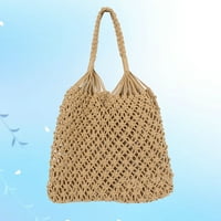 Izdubljena mrežasta pletena torba ručno rađena plaža pamučna torba bez ramena torba