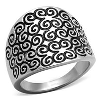 Ženski srebrni prsten visoki polirani prsten od nehrđajućeg čelika bez kamena TK133
