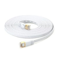 Aibecy CAT Ethernet kabel 32AWG bakar bez kisika 10Gbps Brzina 600MHz Ravna mreža na mreži Lan Patch Cord, bijeli 25m