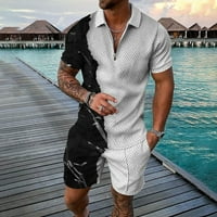 Muška ljetna odjeća dvodijelna set kratkih rukava s kratkim rukavima i kratke hlače