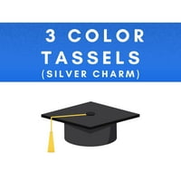 Class Act Diplomirao za diplomu Tassel - - srebrni šarm - boja, plava narandžasta bijela