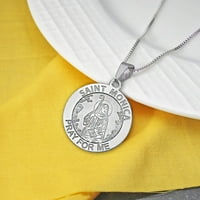 Slikovitolgold.com Saint Monica Moli za mene Ogrlice za medalju Veličina dimeta, srebra