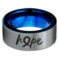 Tungsten optomistička nada svijest trake vrpce prsten za muškarce žene udobnost FIT plavi ravni rez
