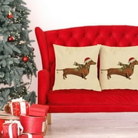 Božićni dekor jastuk za pse Božićni kvadratni jastuk pokrivač kućnog uređenja Pogodno za kauču