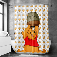 Winnie The Pooh tuš za tuširanje, vodootporne zavjese od tkanine za kupaonicu Merry Xmas sa plastičnim