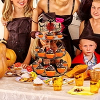 Ozmyan Halloween trkač za stol Halloween Dekorativni desertni stol zaslon uzorak za jednokratnu upotrebu za jednokratnu upotrebu Papir višeslojni kolač za torte za rođendane