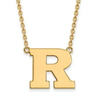 Real 10kt Yellow Goldy Logoart Rutgers Veliki privjesak sa ogrlicom; ; za odrasle i tinejdžere; Za žene