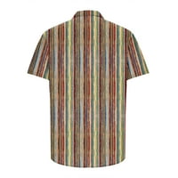 Majica za muške majice, muške etničke stijene 3D negirajući tisak Havajska kratka rukava majica modna