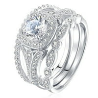 Mnycxen prsten set cirkonije vjenčani prsten za angažovanje nakita za žene poklon