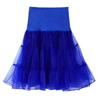 Puffy suknja za ženske mini suknje Nasleđena suknja Prom suknja Gotska suknja noćna out suknja Ljeto Retro gaze pufne suknje za zabavu suknja plava l