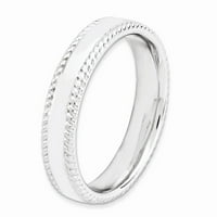 Sterling srebrna izražavanja na izrazu rodijum-prsten - veličine 10