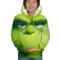 Smiješan božićni džemper za dječake i djevojke, 3D hoodie-bijesni uzorak