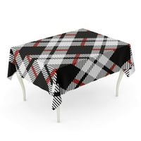 Sažetak Crno-bijelo tartan dijagonalno karirani karirani uzorak ispisa Geometrijski s stol-stolnom stolnom