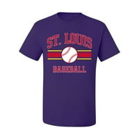 Wild Bobby Grad St Louis bejzbol Fantasy Fan Sports Muška majica, Ljubičasta, 3x-velika