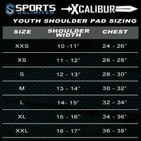 Sport Neograničen Xcalibur Youth Fudbalski jastučići za rame