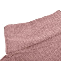 Xiuh Moda Ženska luk ovratnik čvrste dugmad rukavac Pleteni ležerni džemper topli top modni vrhovi za