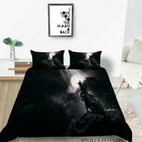 Komfornični poklopac Poklopac posteljina sa jastukom 3D vuk tiskani kućni tekstil Prekrivači, kraljice