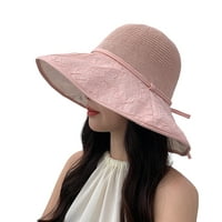 Kašika šešica Ženska luk čvor Fisherman Cap vanjski široki podnužni pleteni prozračni kontrastni boju