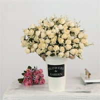 Umjetne ruže Velvet Cvijeće s dugim stabljikom lažnim ružama Bouquet DIY za kućni vrt vjenčani dekor