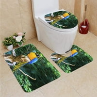 Parrot ptice kupaonica ruginje set za kupanje Contour mat i poklopac poklopca