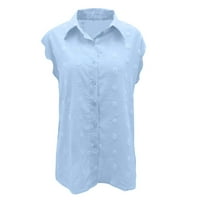 Amousa majice za žene Ljeto Ženska šifon bluza s bez rukava bez rukava s kratkim vrhovima