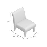 Yokota 22.5 '' Širina stolica za klizanje, leđa Dimenzije: 13.5 '' h, Ukupno: 32 '' h 22.5 '' w 29.5