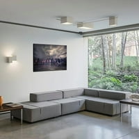 CityView noću platno Zidno umjetnički dekor, vodoravna verzija umjetnička djela Moderni kućni dekor,