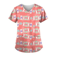 Lyylayray ženska bluza Ženski personalizirani ispis kratkih rukava V-izrez V-izrez Radne majice Watermelon
