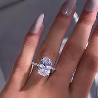 Keusn bijeli kameni prsten, ručno izrađen rez, vjenčani angažman nakit poklon