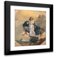 Radionica Giovanni Battista Tiepolo Crna modernog uokvirenog muzeja Art Print pod nazivom - besprijekorna