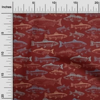 Onuone pamučna svila tamno crvena tkanina riba okena šivaći materijal za šivanje tkanina sa dvorištem