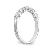 14k bijeli zlatni prsten za prsten vjenčani dijamant 5-kamena veličine 6