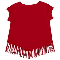 Djevojke Toddler Tiny Turpap Crveni Cincinnati Reds Smores Fringe majica