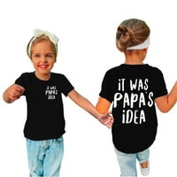 Tarmeek Unise Toddler Baby Boy Girl Pismo majica Osnovna majica s kratkim rukavima Crewneck Tee Majice