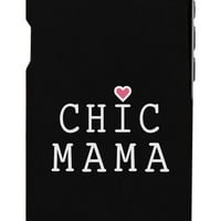 Chic mama crna futrola za crnu telefonu Lijepi dizajn poklona za majke Dan