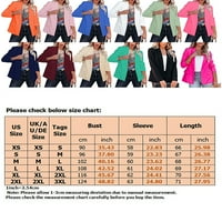 Beiwei Women Blazer dugih rukava Poslovne jakne rever vrat kardigan jakna elegantna odjeća dame blejčeve