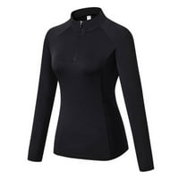 Ženska četvrtina zip pulover Trgovinske košulje dugih rukava Activewewer vrhova uske vježbanje