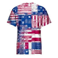 Yuwull ženski vrhovi, majice i bluze 4. jula Ljetne košulje za žene Američka zastava majica Četvrta